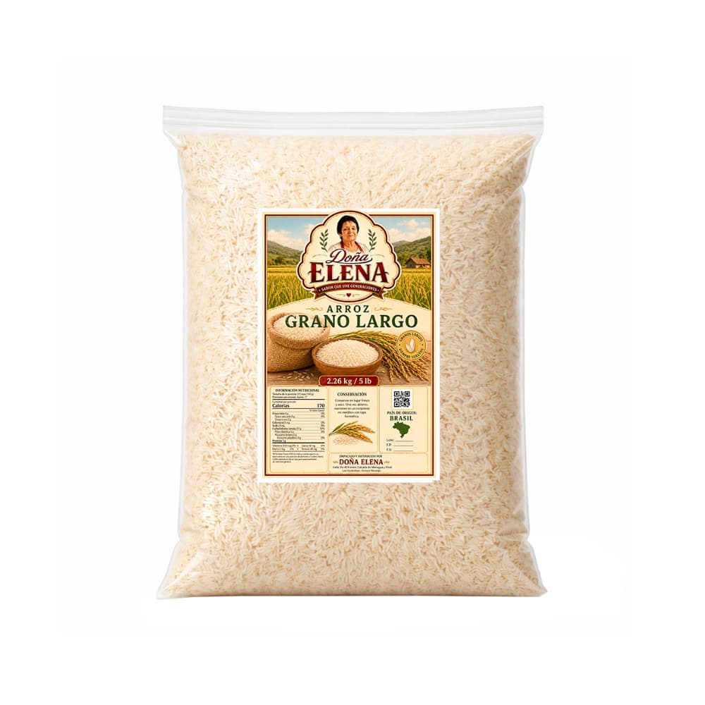 Arroz grano largo Doña Elena (2.26 kg / 5 lb) - Miniatura 1