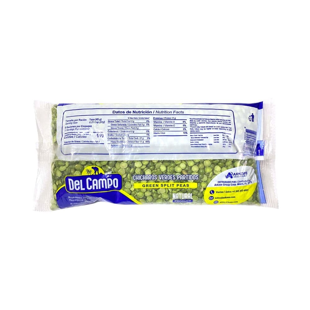 Chicharos verdes partidos Del Campo (454 g / 1 lb) - Miniatura 3