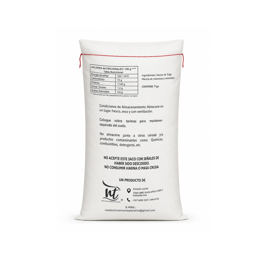 Harina de trigo todo propósito NT (25 kg / 55.11 lb) - Miniatura 2