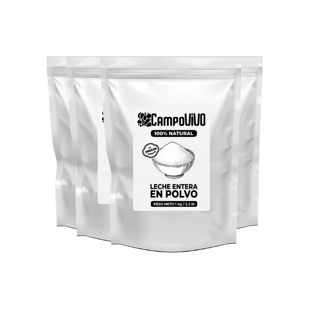 Leche entera en polvo Campo Vivo (4 x 1 kg / 2.2 lb) - Miniatura 1