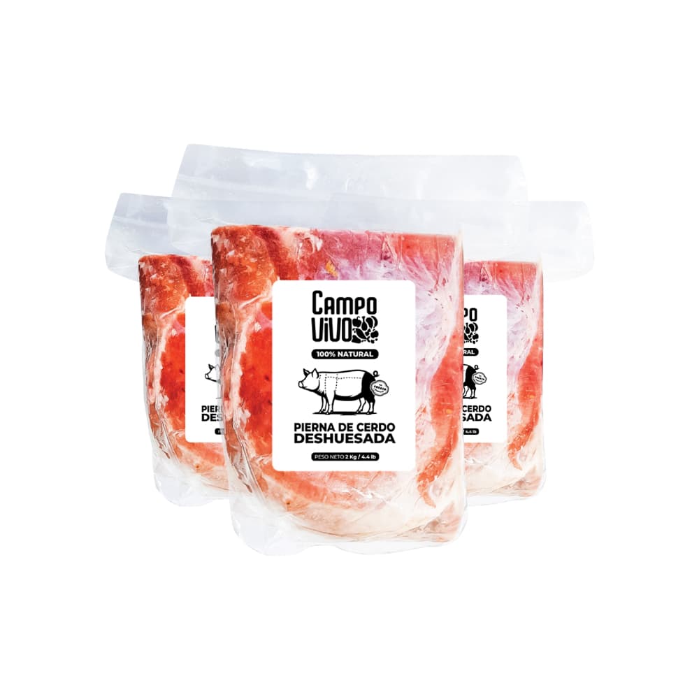 Pierna de cerdo deshuesada Campo Vivo (3 x 2 kg / 4.4 lb) - Imagen 1