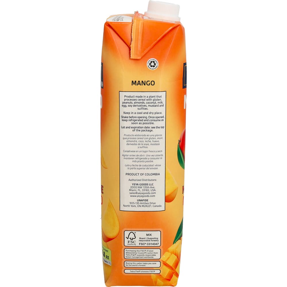 Néctar de mango YEYA (12 x 1 L / 33.8 fl oz) - Miniatura 3