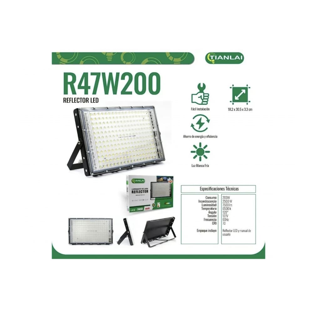 Reflector lámpara led 200w R47 (interior o exterior) - Miniatura 2