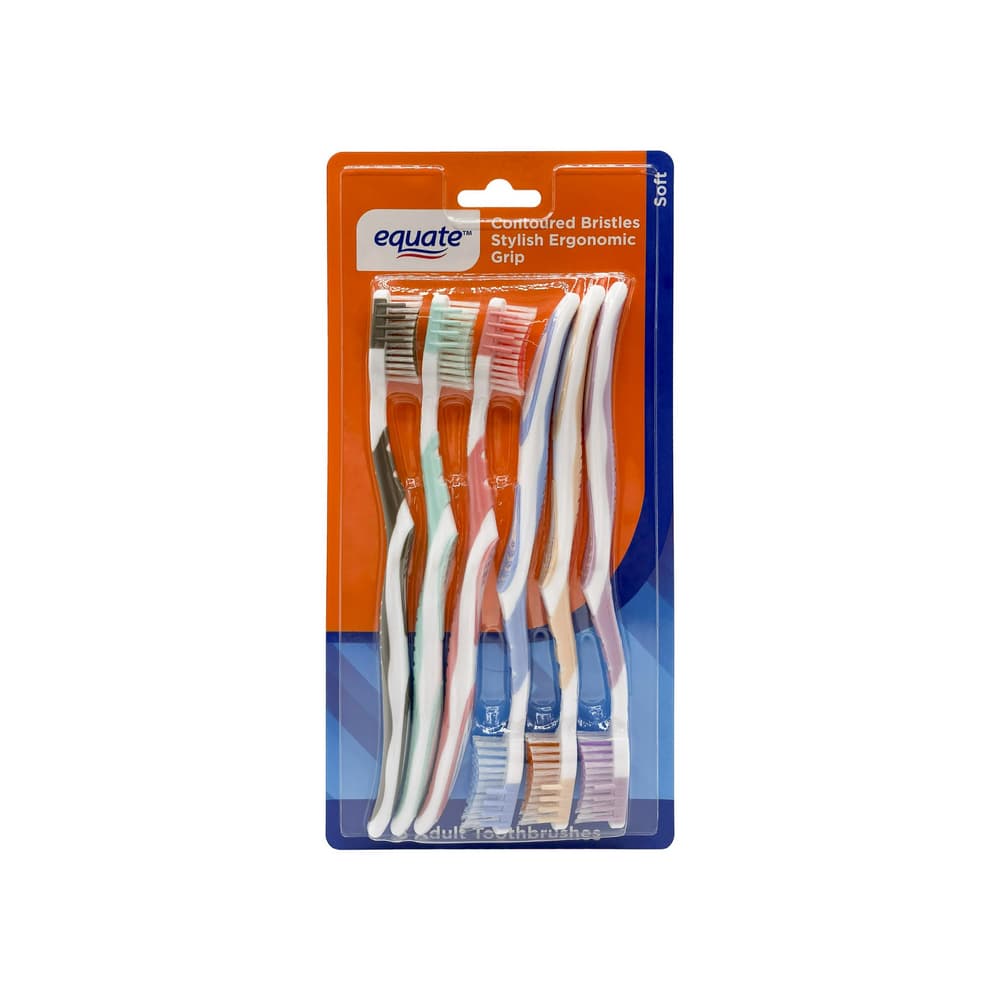 Cepillo de dientes manual con cerdas suaves Equate (6 U) - Imagen 1