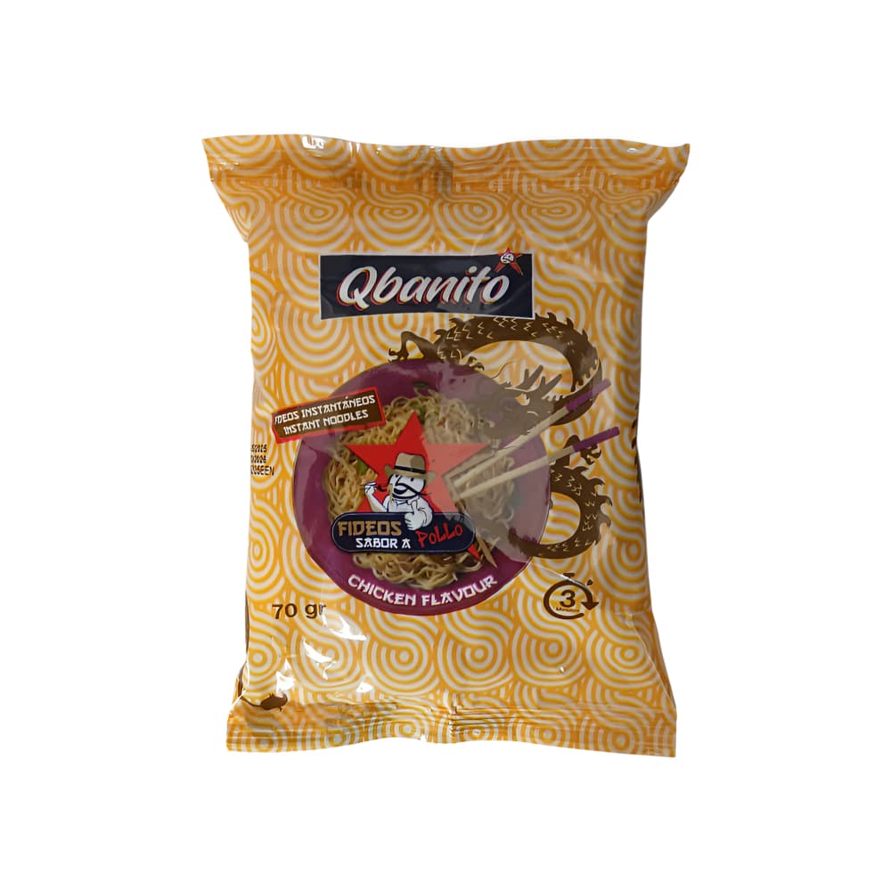 Sopa instantánea de fideos sabor a pollo Qbanito (70 g / 2.47 oz) - Imagen 1
