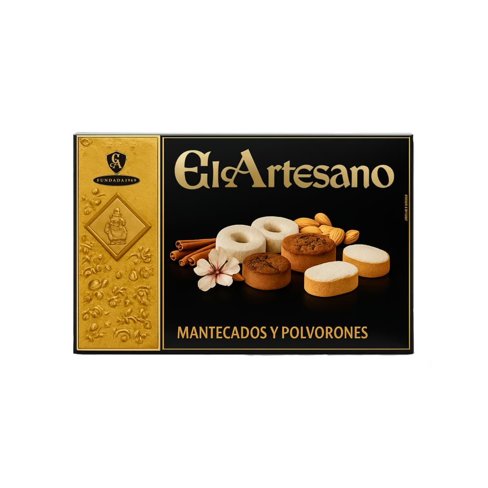 Surtido de mantecados y polvorones El Artesano (600 g / 21.16 oz) - Imagen 1