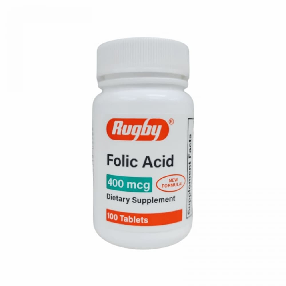Ácido fólico 400 mg Rugby (100 tabletas) - Miniatura 2