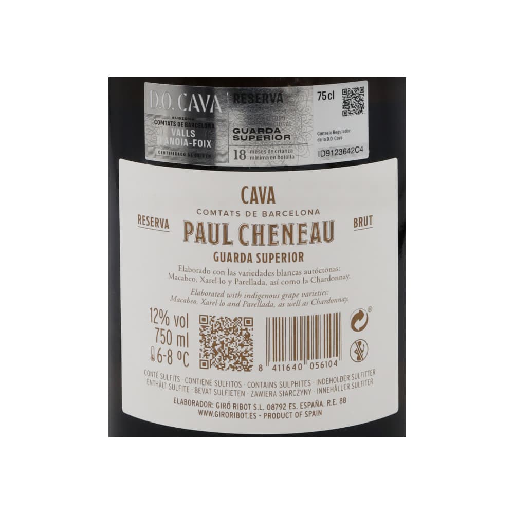 Cava Brut Reserva Guarda Superior Paul Cheneau (750 ml) - Miniatura 2