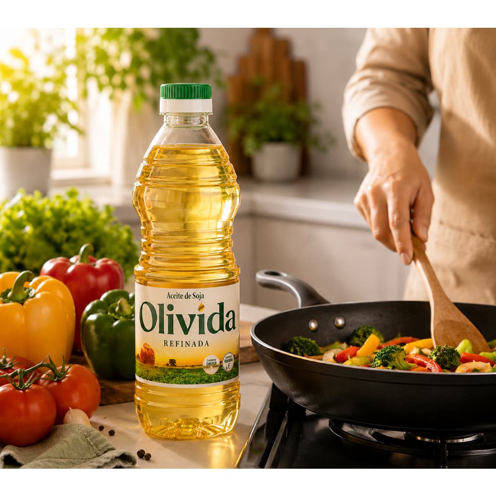 Aceite de soja refinada Olivida (900 ml) - Miniatura 5