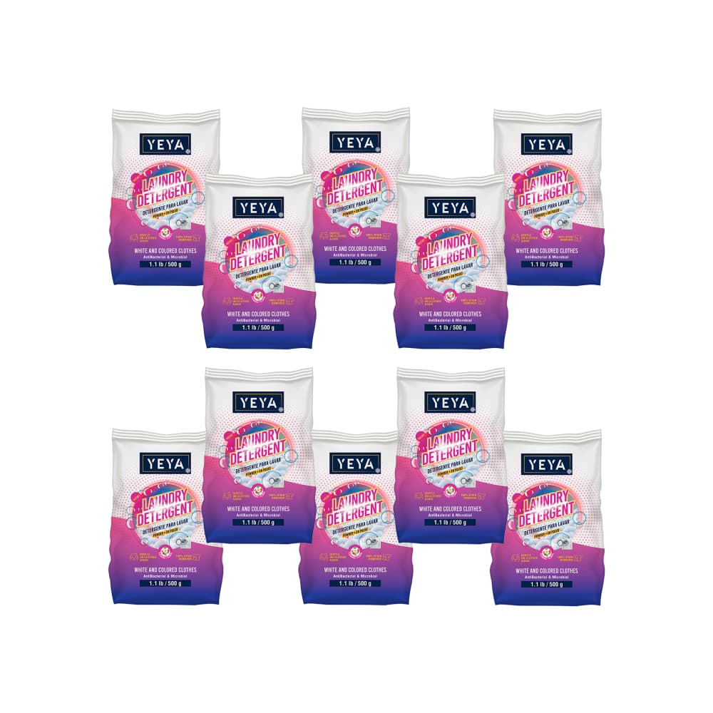 Detergente en polvo con aroma a flores YEYA (10 x 500 g / 1.1 lb) - Miniatura 1