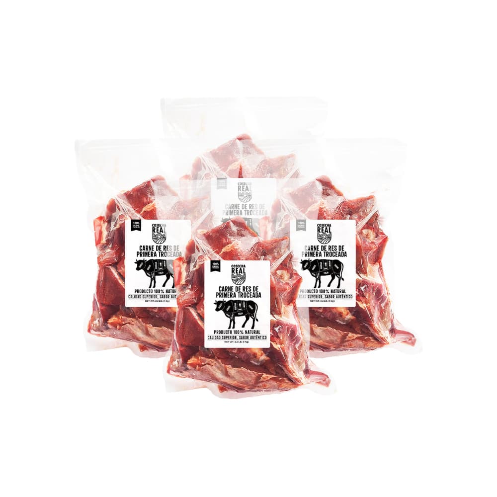 Carne de res de primera troceada Cosecha Real (4 x 1 kg / 2.2 lb) - Imagen 1