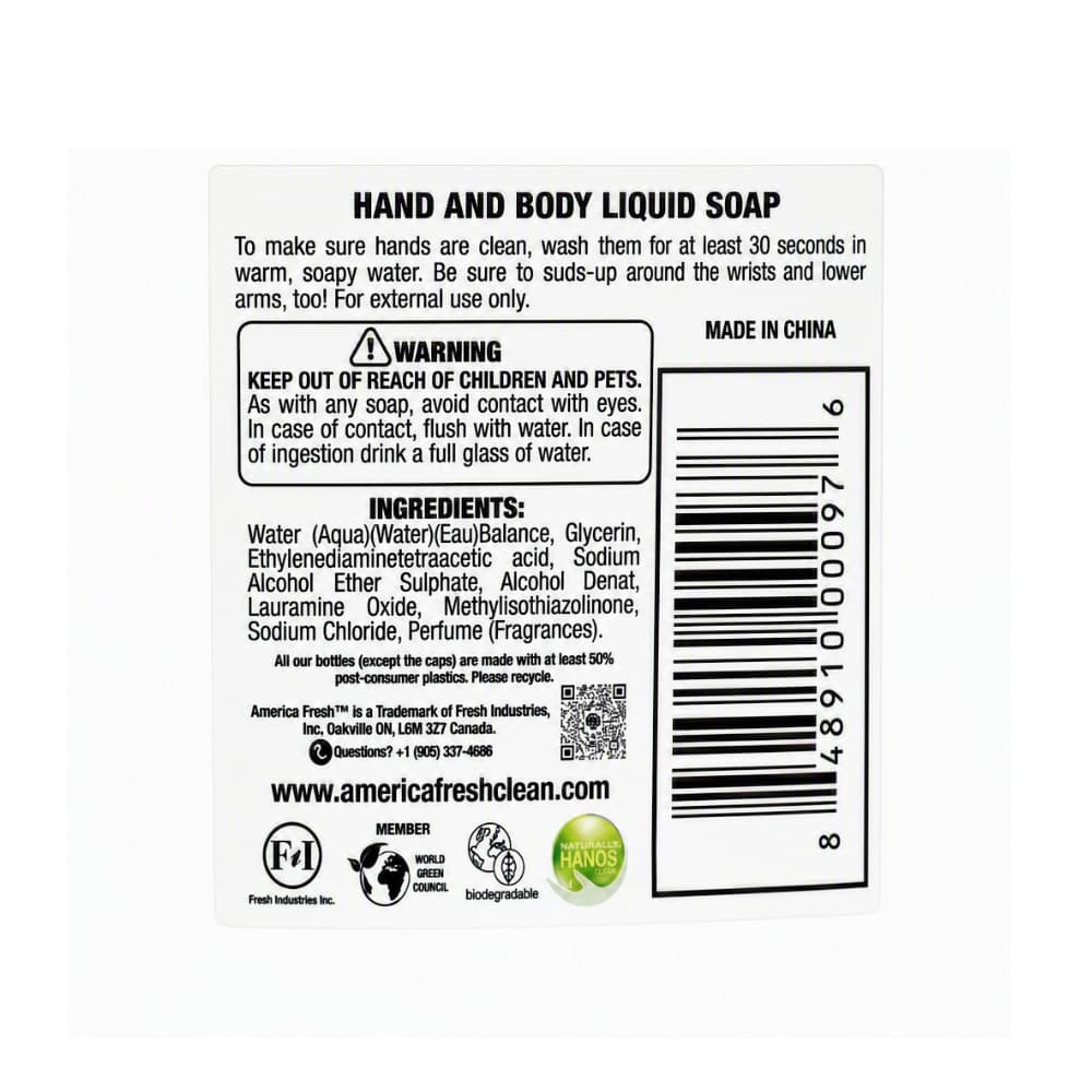 Jabón líquido lavanda para manos América Fresh (300 ml / 10.10 oz) - Miniatura 3