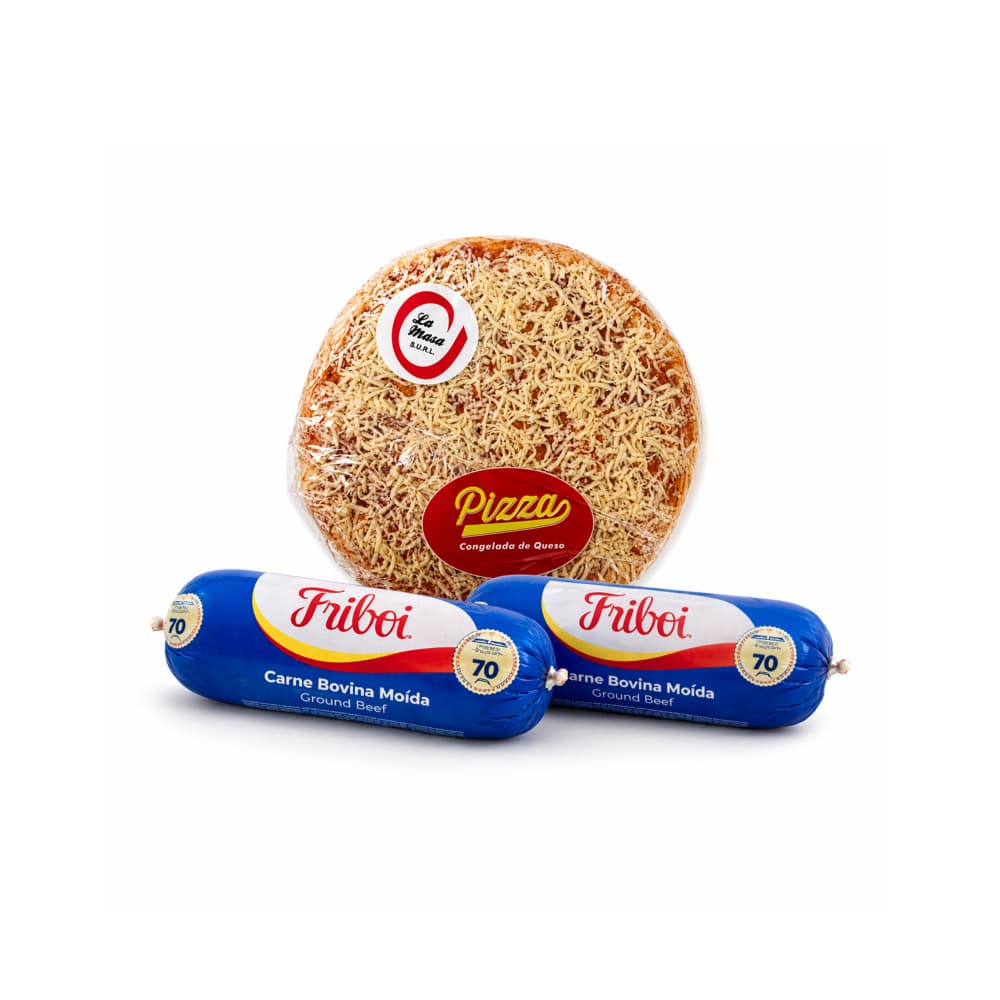Combo 1 pizza de queso La Masa (20 cm) + 2 picadillos de res Friboi (500 g / 1.10 lb) - Miniatura 1
