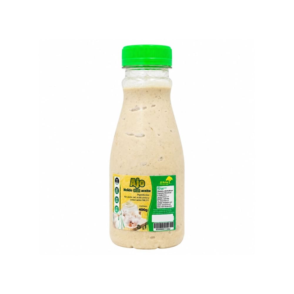 Ajo molido en aceite El Roble (400 g / 14.11 oz) - Miniatura 2