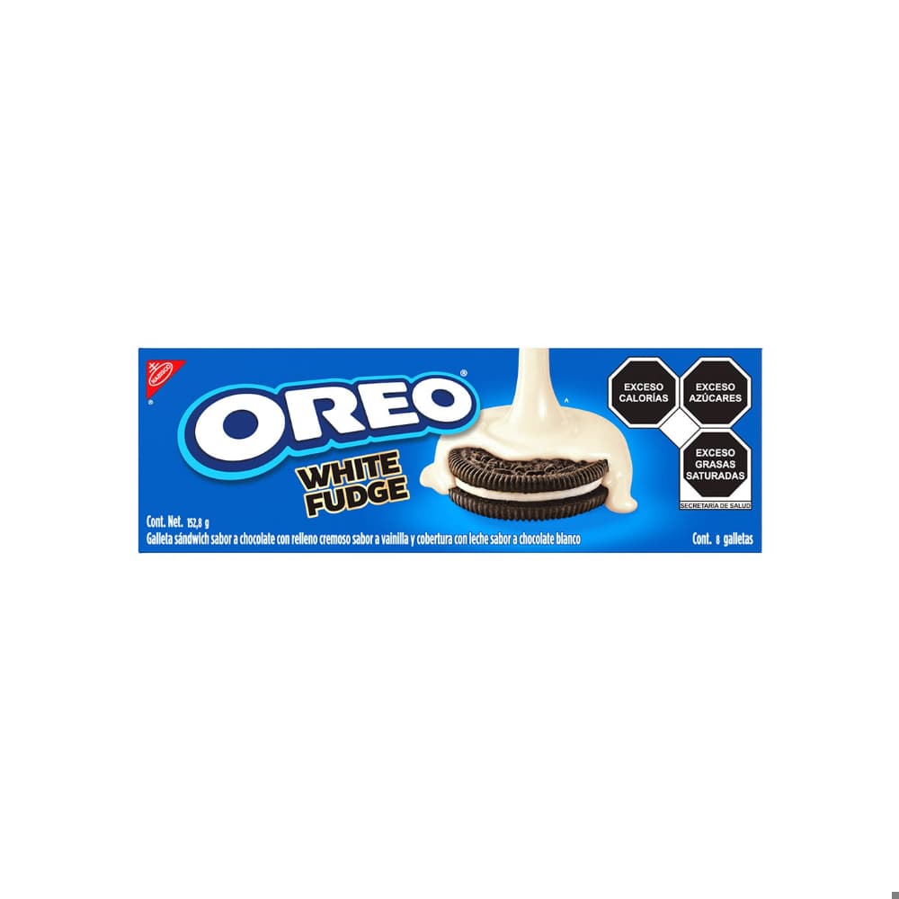 Galleta sándwich sabor a chocolate con relleno cremoso sabor a vainilla y cobertura con leche sabor a chocolate blanco Oreo (152.8 g / 5.39 oz) - Imagen 1