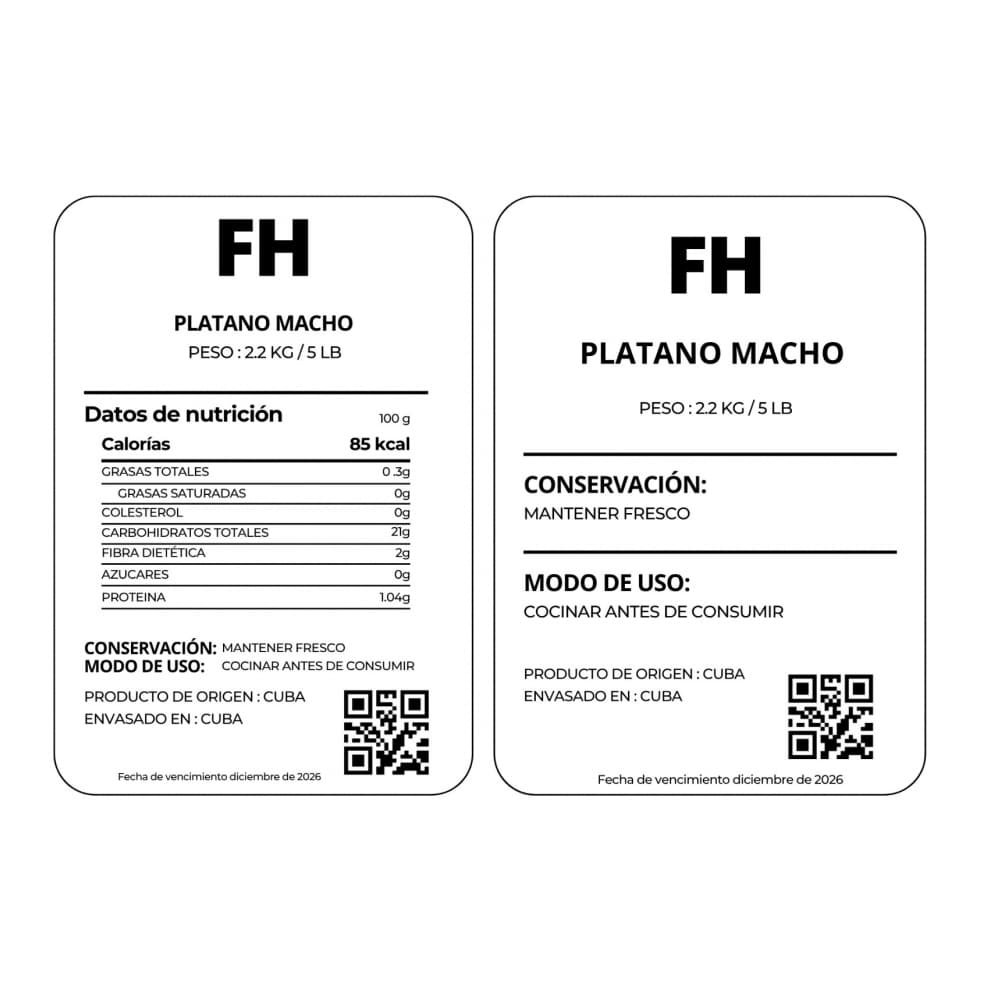 Plátano macho Fresco Habana (2.27 kg / 5 lb) - Miniatura 3