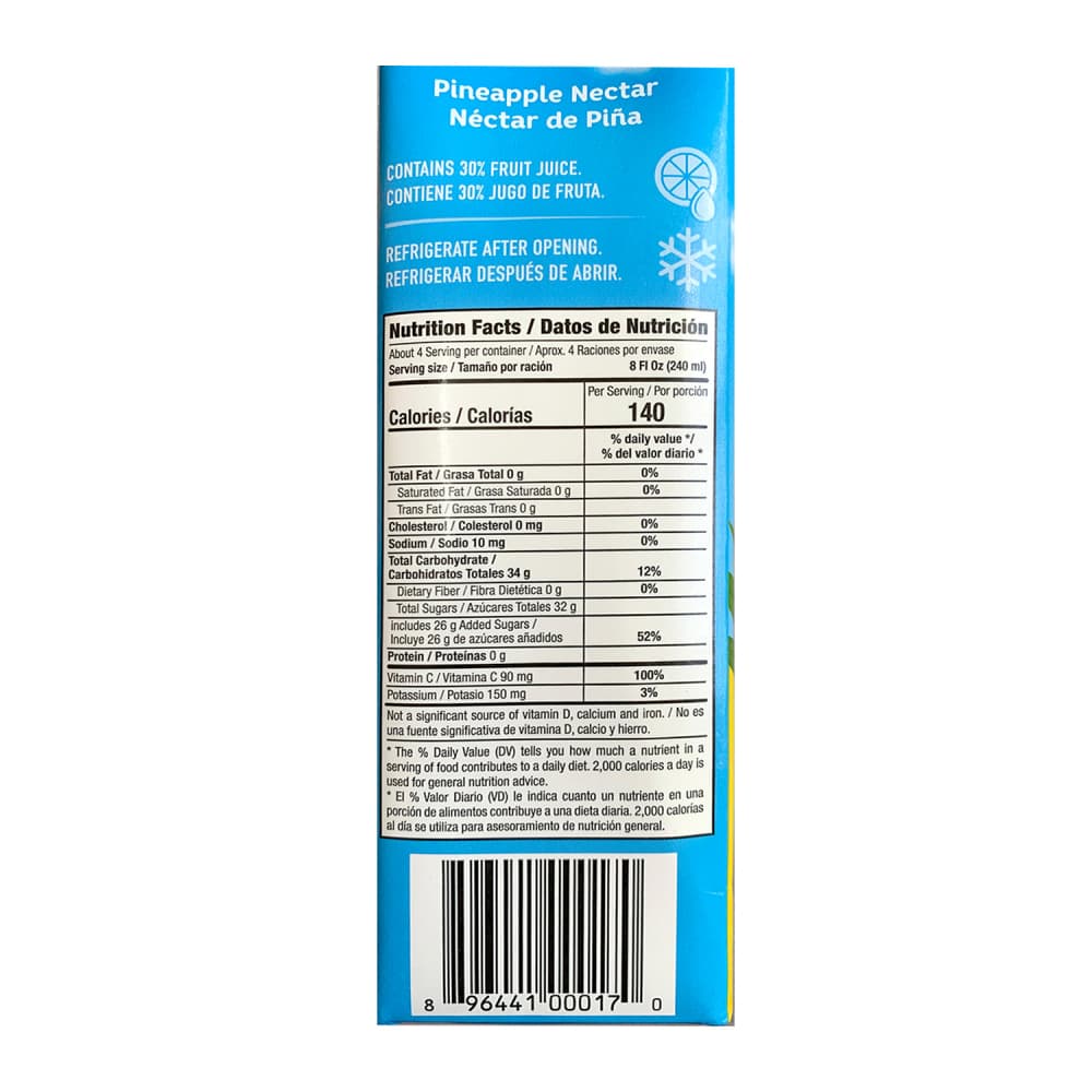 Jugo sabor piña Goliath (4 x 946 ml / 32 fl oz) - Miniatura 2