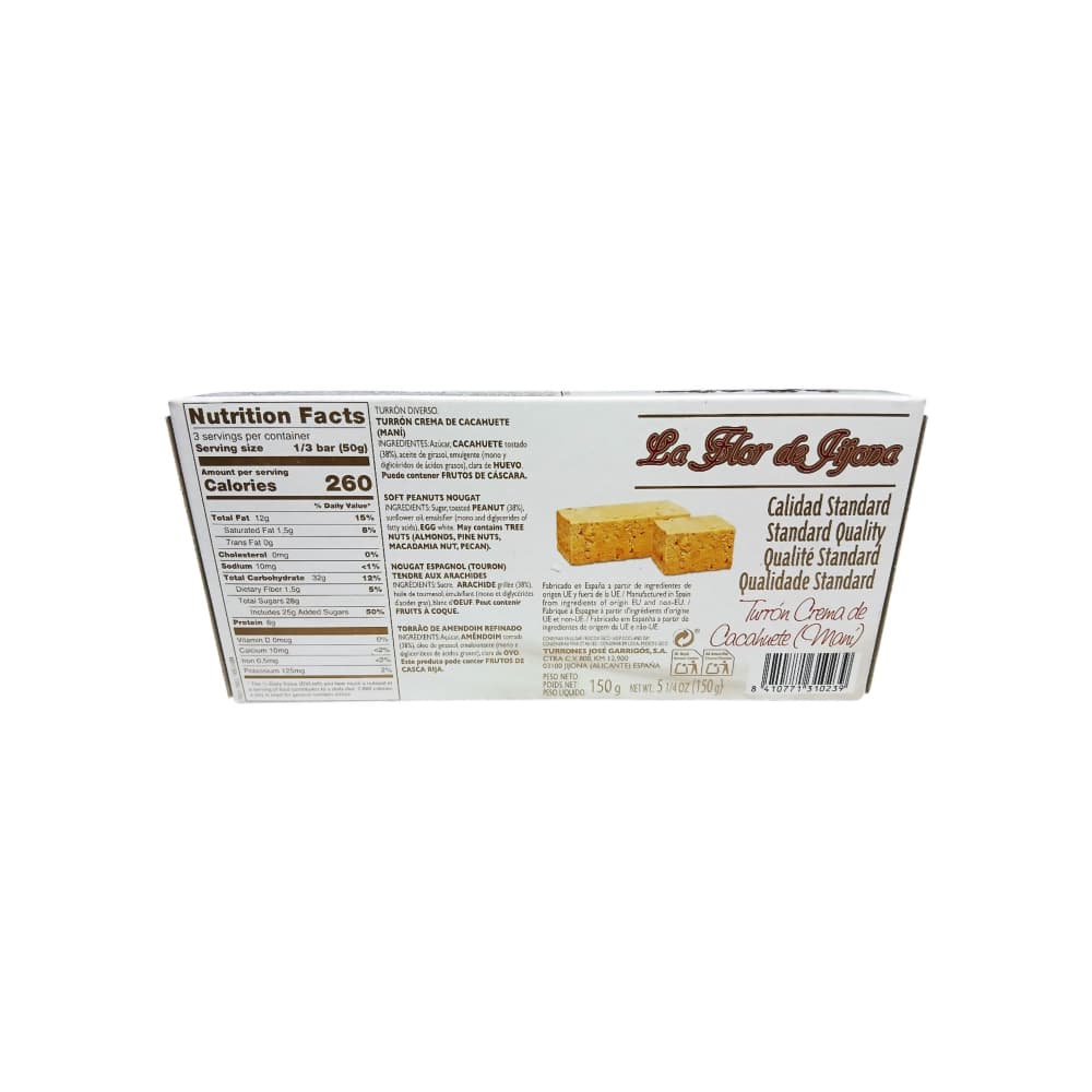 Turrón crema de cacahuete La Flor de Jijona (150 g / 5.29 oz) - Miniatura 2