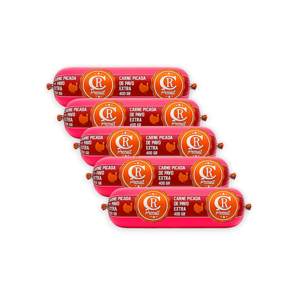 Carne picada de pavo Extra CR Precuit (5 x 400 g / 14.11 oz) - Imagen 1