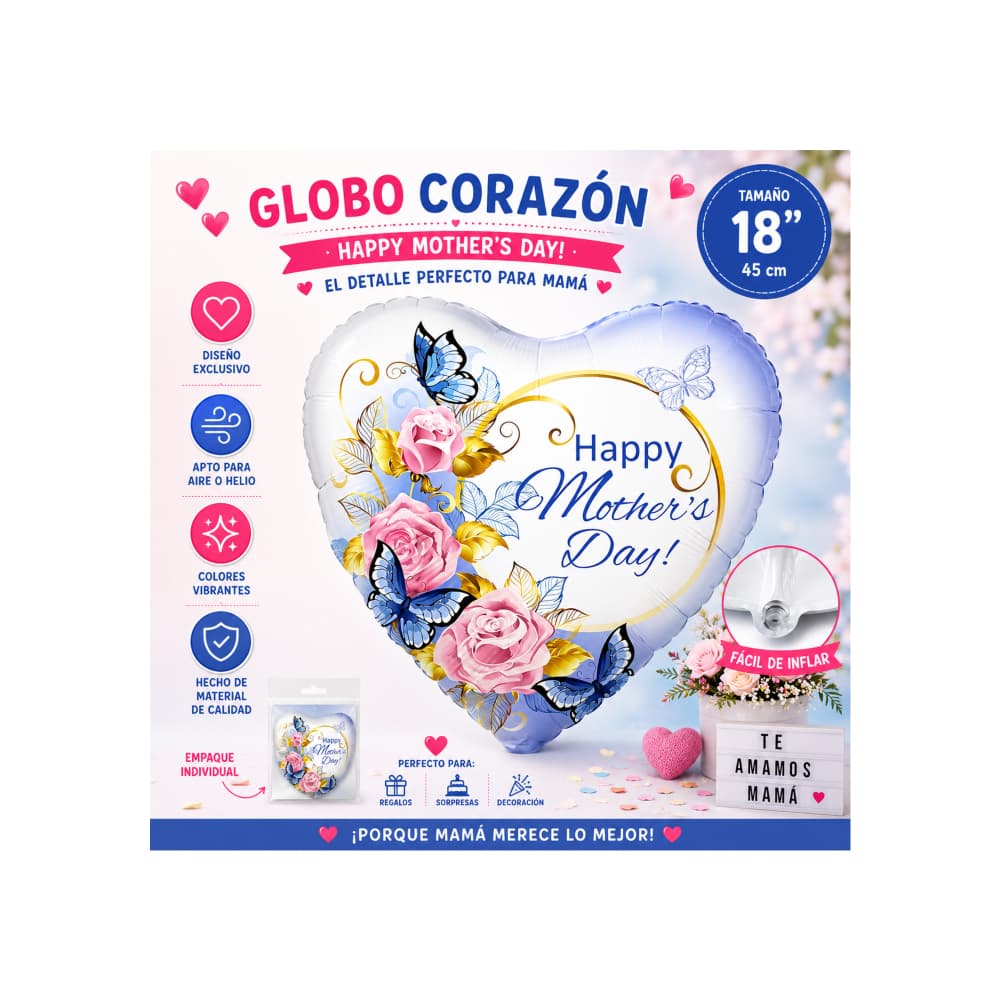 Globo de 17" con Happy mother´s day Balloon - Miniatura 3
