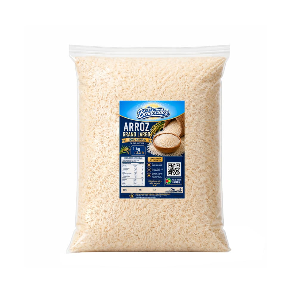 Arroz grano largo Los Bendecidos (1 kg / 2.2 lb) - Miniatura 1