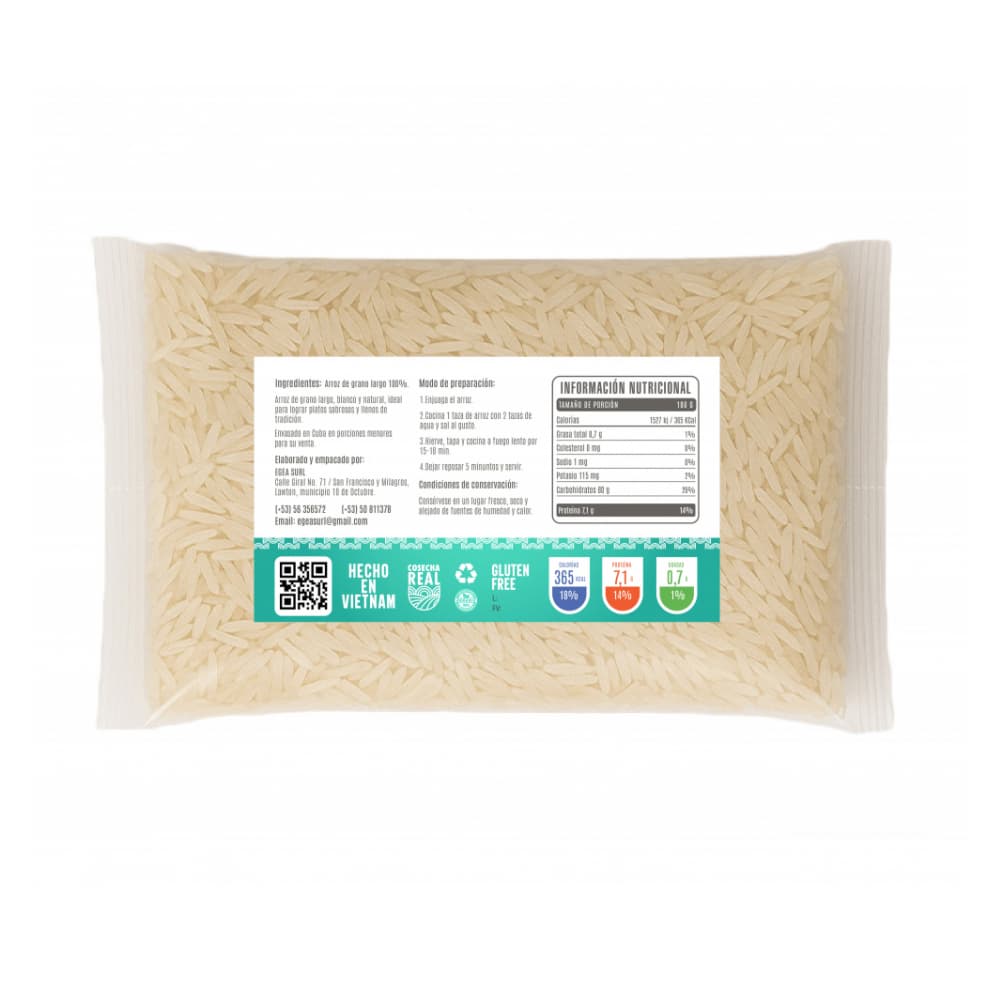Arroz de grano largo Cosecha Real (2 x 1 kg / 2.2 lb) - Miniatura 3