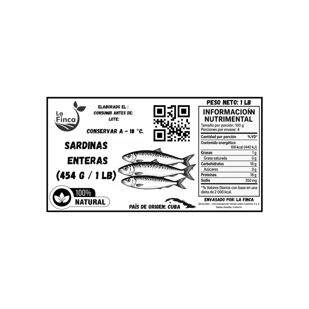 Sardinas enteras La Finca (454 g / 1 lb) - Miniatura 4