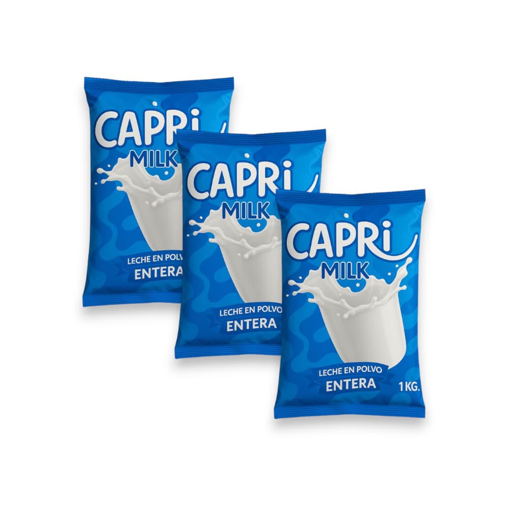 Leche en polvo entera Capri (3 x 1 kg / 2.2 lb) - Imagen 1