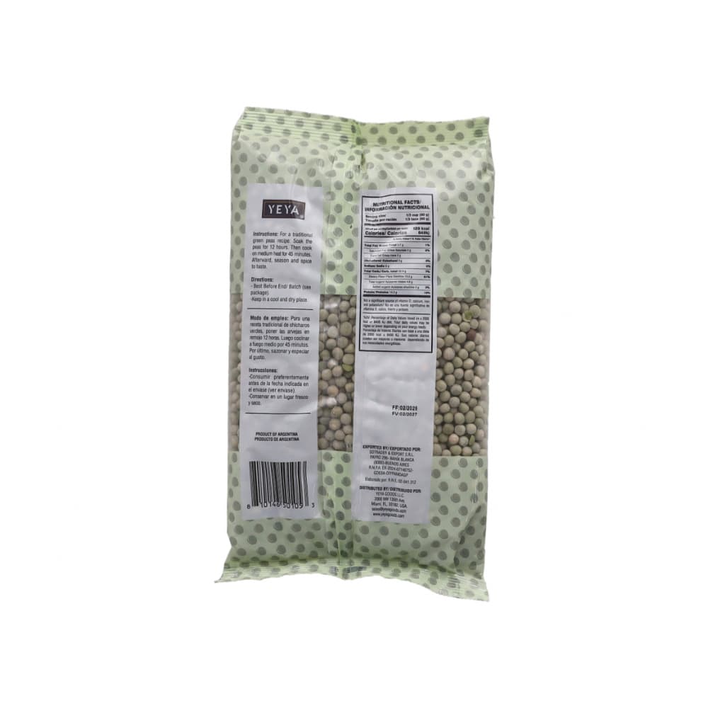 Chícharos verdes YEYA (6 x 1 kg / 2.2 lb) - Miniatura 3