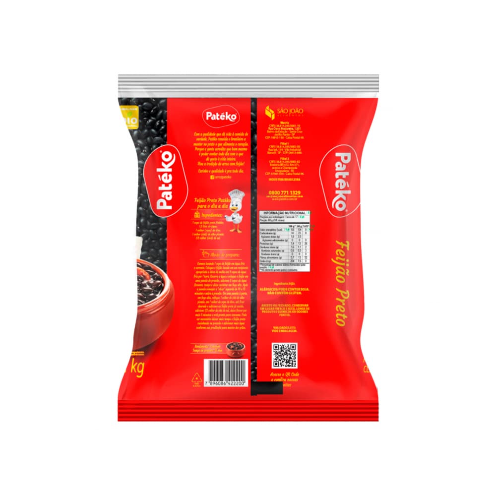 Frijoles negros Patéko (5 x 1 kg / 2.2 lb) - Miniatura 4