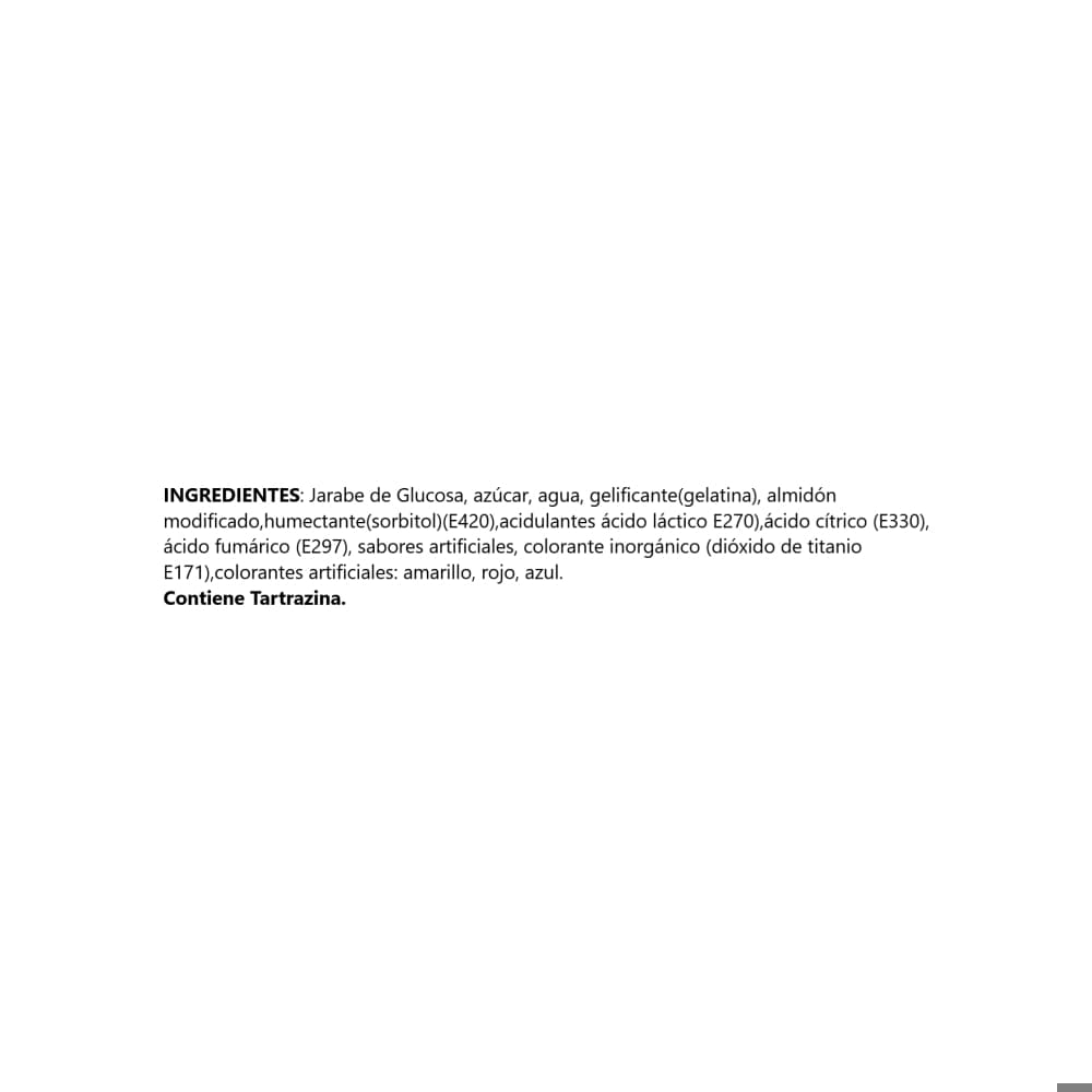 Gomitas de gelatina sabores surtidos a frambuesa, mango y fresa Play (55g / 1.94 oz) - Miniatura 3