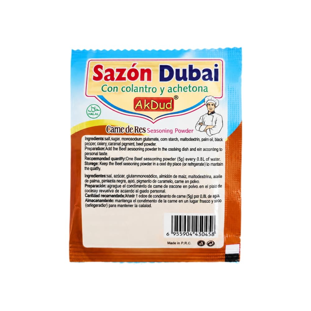 Sazón dubai de carne de res con culantro y achote akdud (5 g) - Miniatura 2