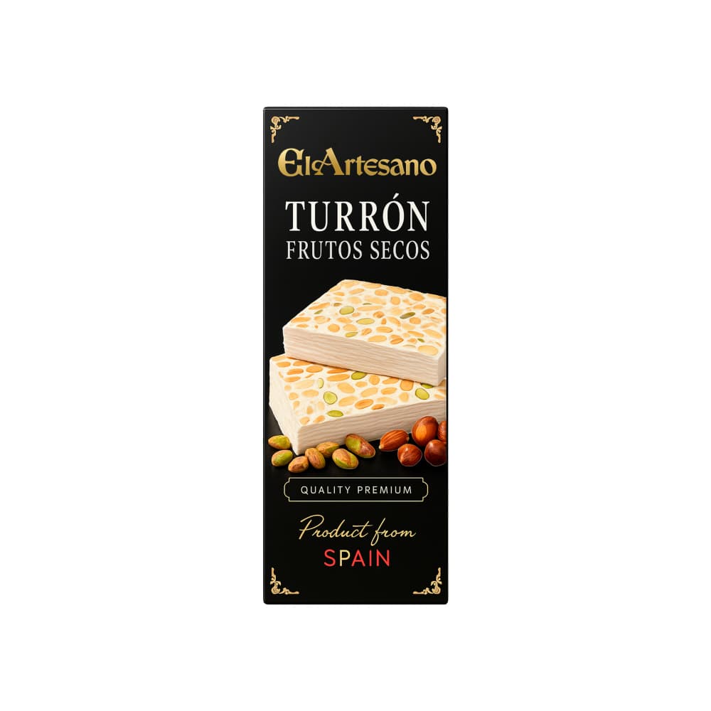 Turrón de frutos secos El Artesano (70 g / 2.47 oz) - Imagen 1