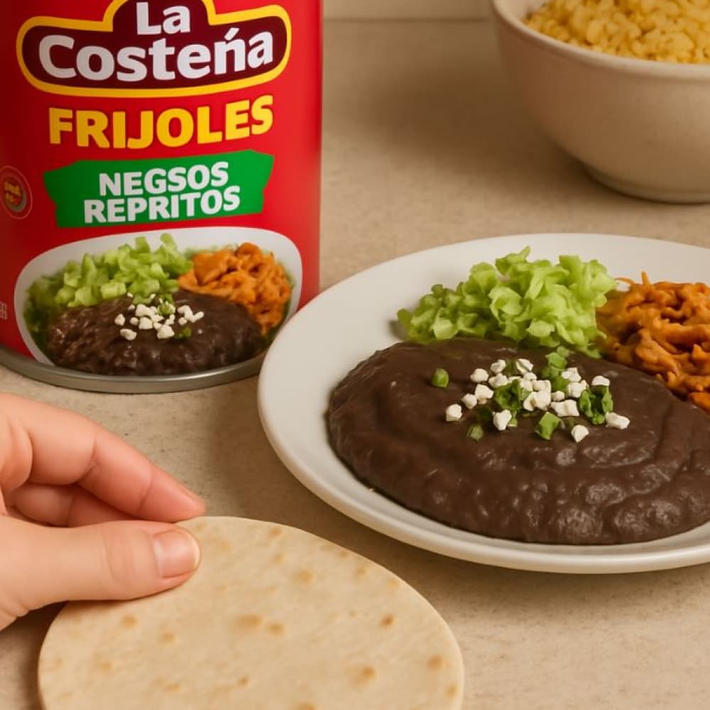 Frijoles negros refritos La Costeña (3.1 kg / 6.83 lb) - Miniatura 4