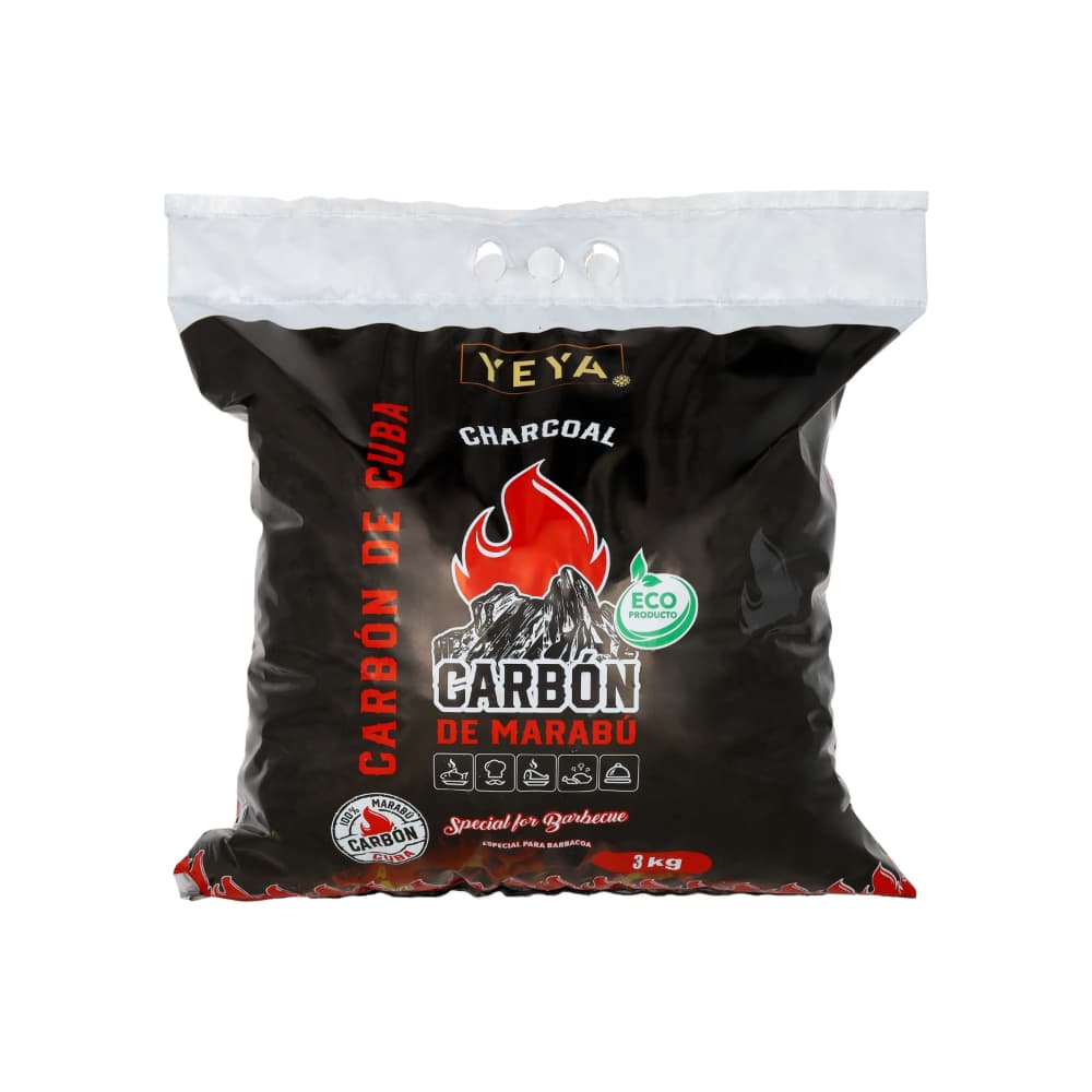 Carbón vegetal de marabú Yeya (3 kg / 6.6 lb) - Imagen 1