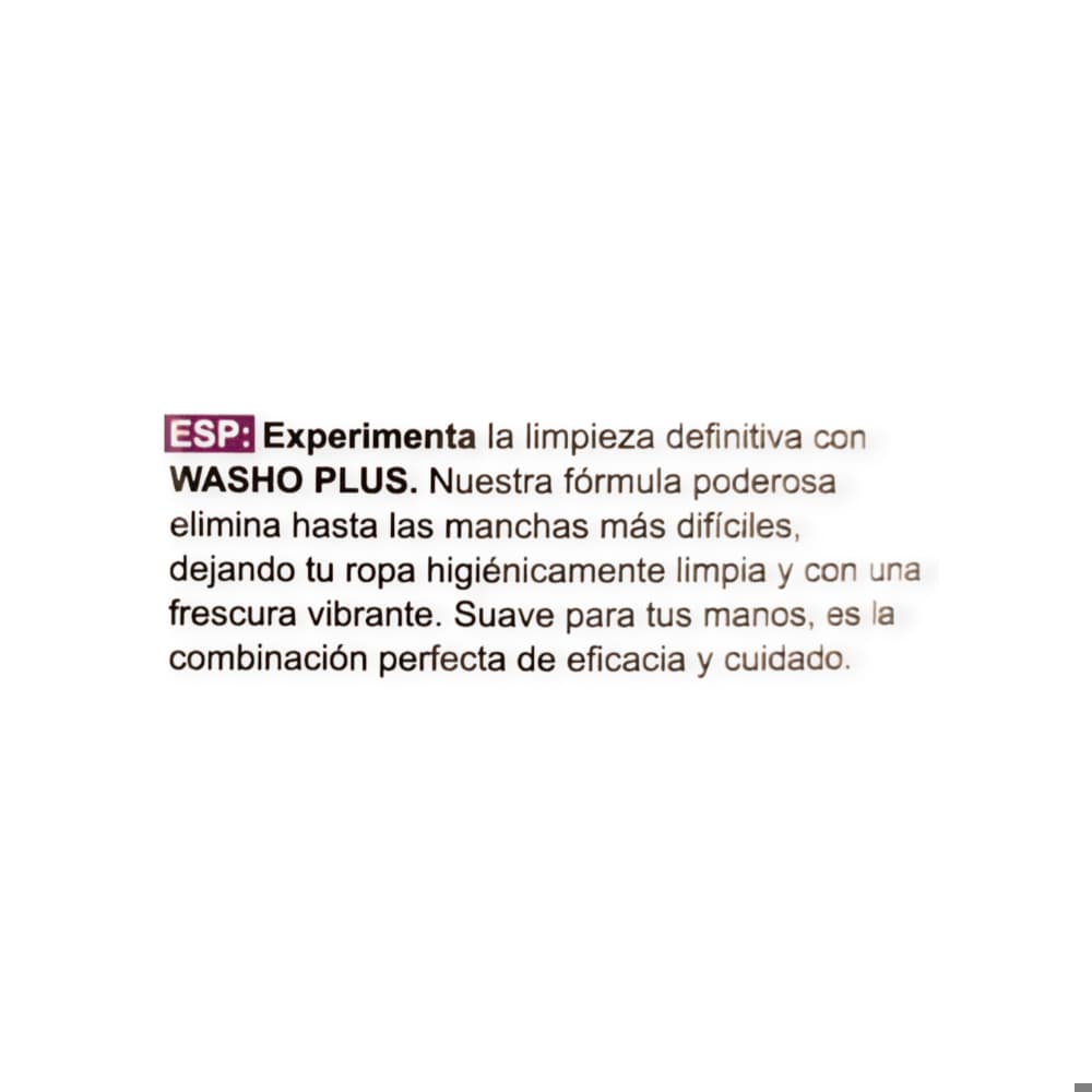Detergente en polvo lavado inteligente Washo plus (500 g / 1.10 lb) - Miniatura 4