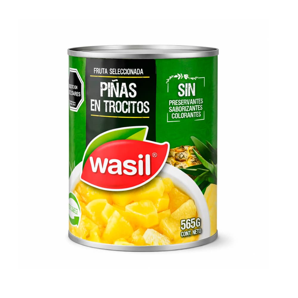 Piñas en conserva en trocitos Wasil (565 g / 19.9 oz) - Miniatura 1