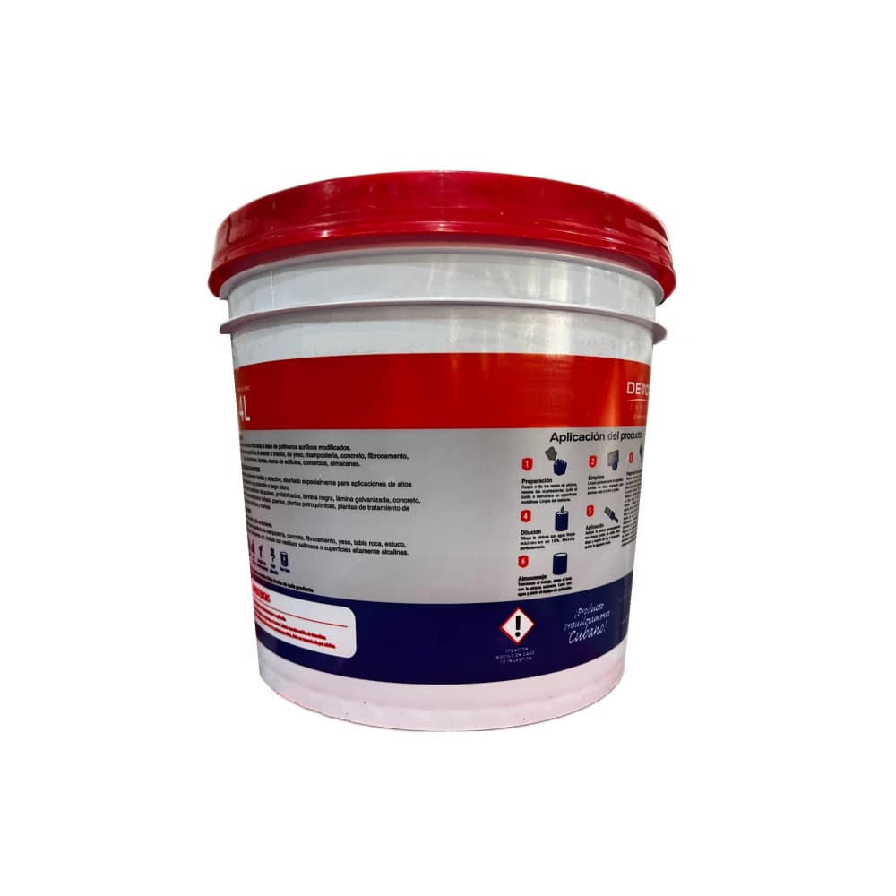 Pintura premium acrílica interior y exterior color marfil Devox Caribe (4 L) - Miniatura 2