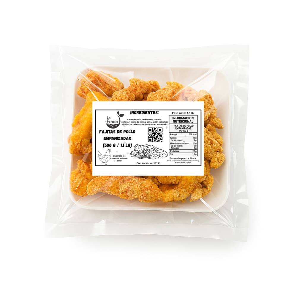 Fajitas de pollo empanizadas La Finca (500 g / 1.1 lb) - Miniatura 3