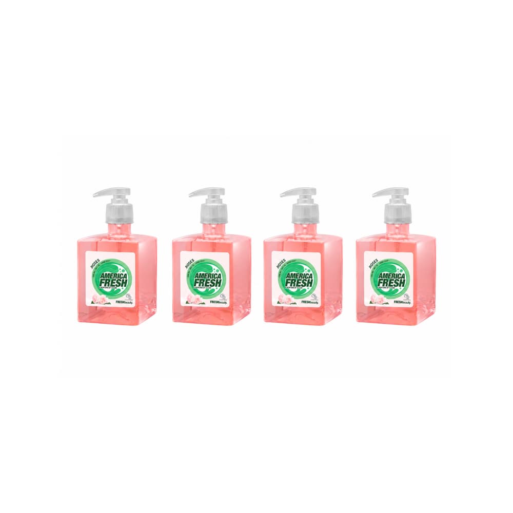 Jabón líquido de rosas para manos América Fresh (4 x 300 ml / 10.10 oz) - Miniatura 1