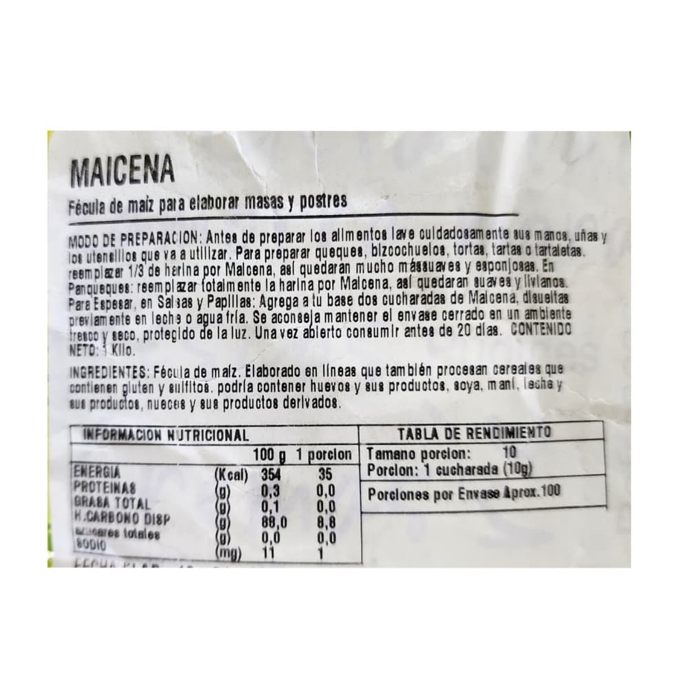 Maicena Macro Food (1 kg / 2.2 lb) - Miniatura 2