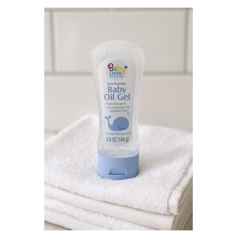 Gel de aceite para bebé de lavanda y manzanilla Baby Love (184 g / 6.5 oz) - Miniatura 4