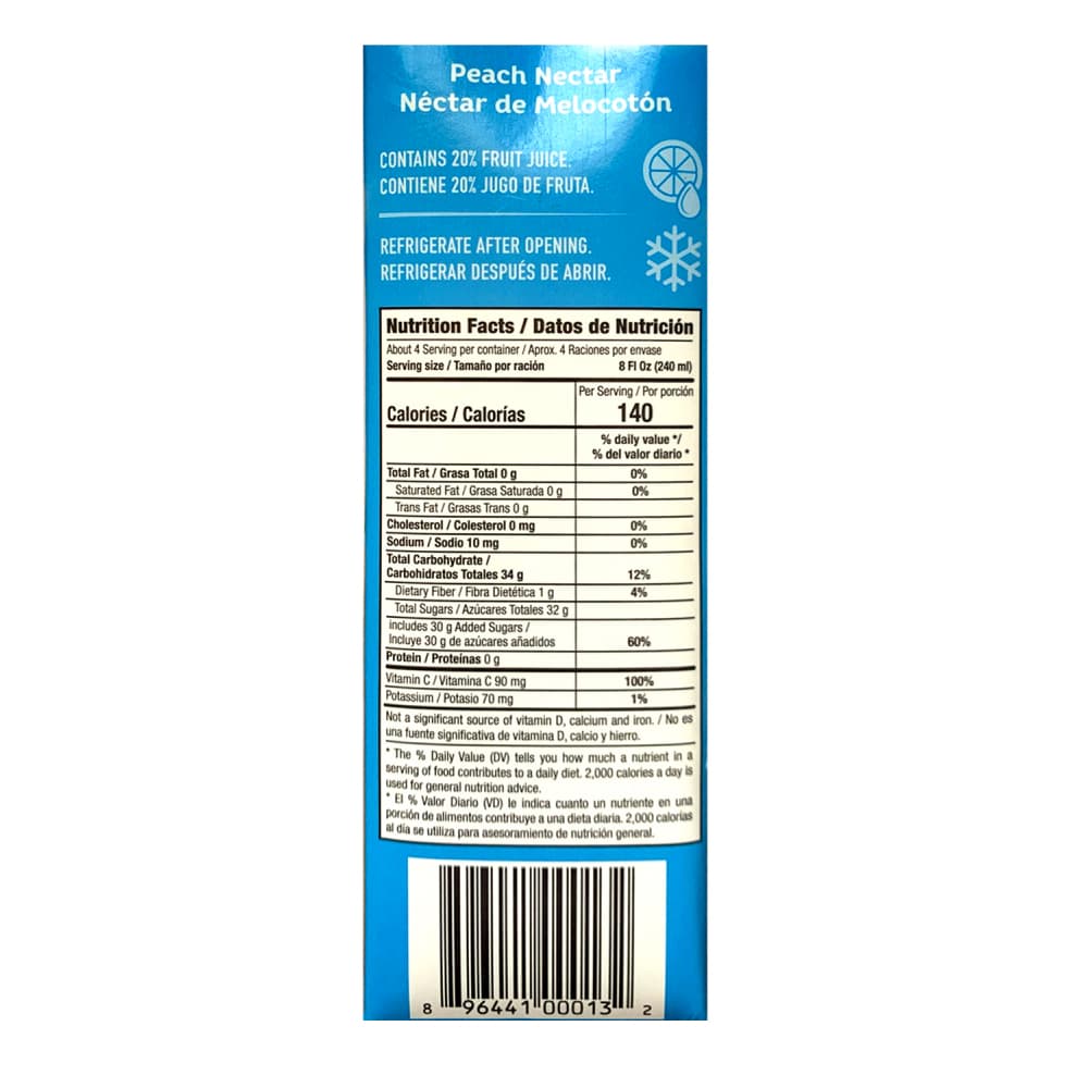 Jugo de melocotón Goliath (4 x 946 ml / 32 fl oz) - Miniatura 2