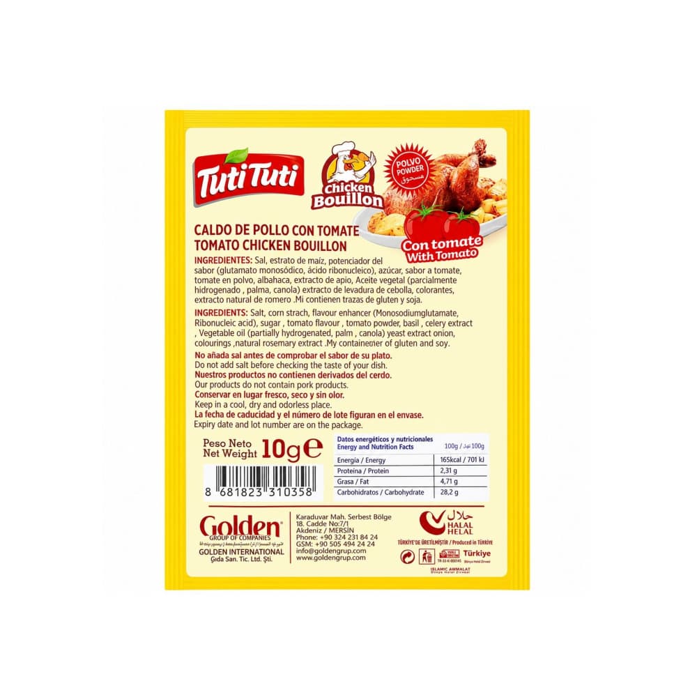 Caldo de pollo con tomate Tuti Tuti (10 g / 0.35 oz) - Miniatura 2