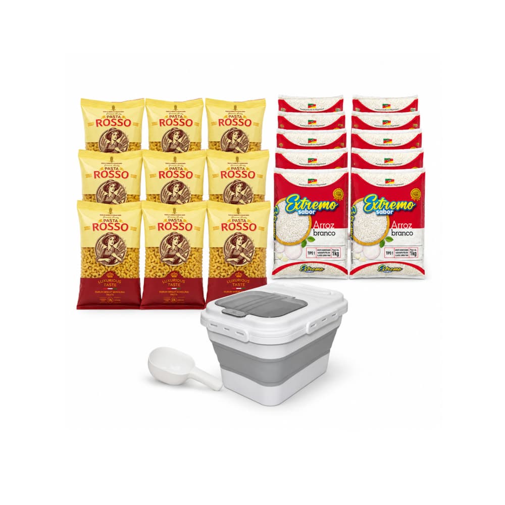 Combo Pastas y Granos con pozuelo para guardar arroz - Imagen 1