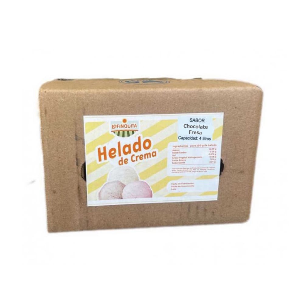 Helado sabor chocolate fresa La Finquita (4 L) - Imagen 1