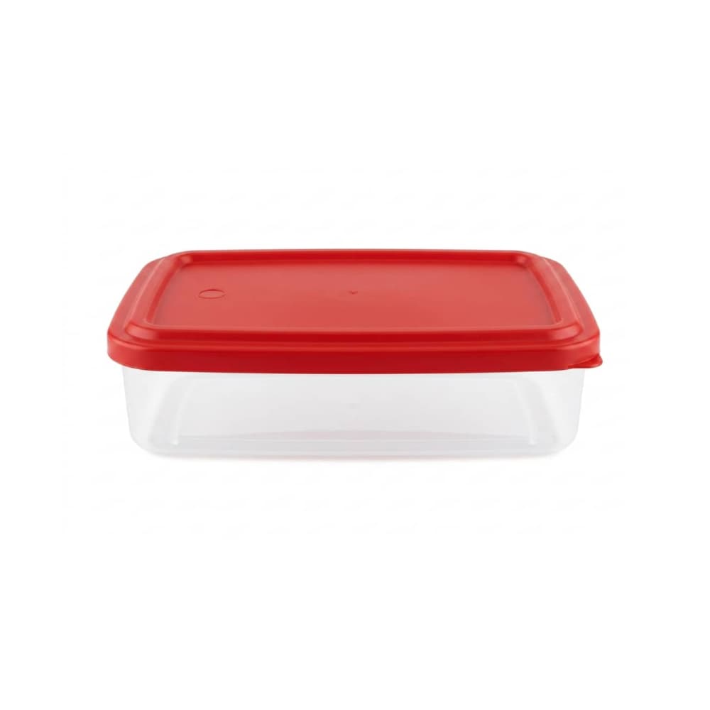 Fiambrera rectangular con tapa color rojo 750 ml Casa y Menaje - Miniatura 1