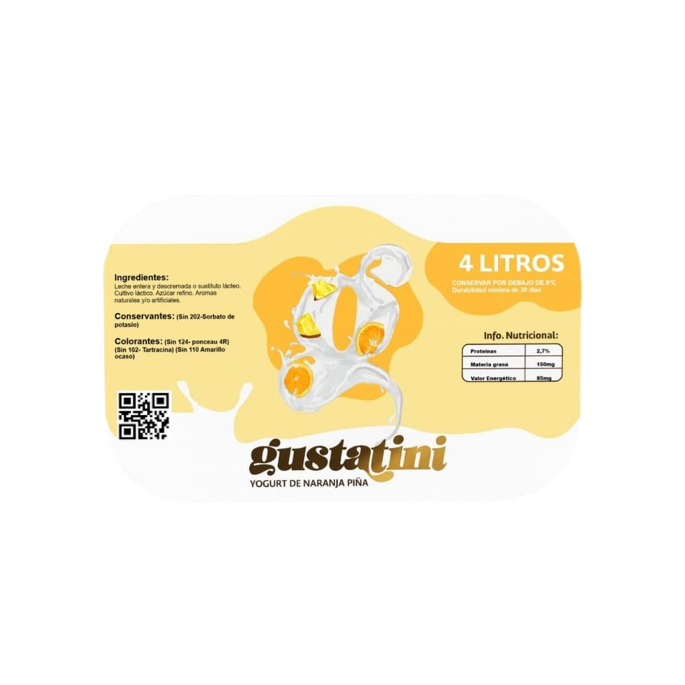 Yogurt de naranja piña Gustatini (4 L) - Miniatura 2