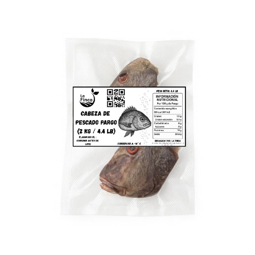 Cabeza de pescado pargo La Finca (2 kg / 4.4 lb) - Miniatura 4