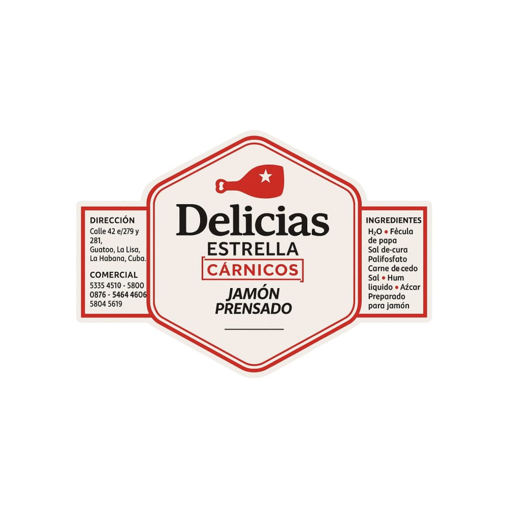Jamón prensado Delicias Estrella (2.6 kg / 5.73 lb) - Miniatura 2